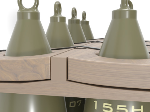 Obus d'artillerie militaire Modèle 3D