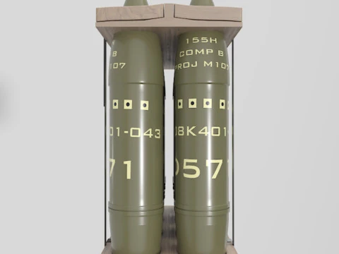 Military Artillery Shells 3D Model