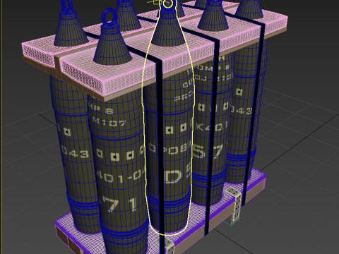 Obus d'artillerie militaire Modèle 3D