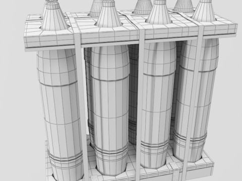 Obus d'artillerie militaire Modèle 3D
