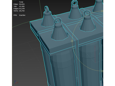 Obus d'artillerie militaire Modèle 3D