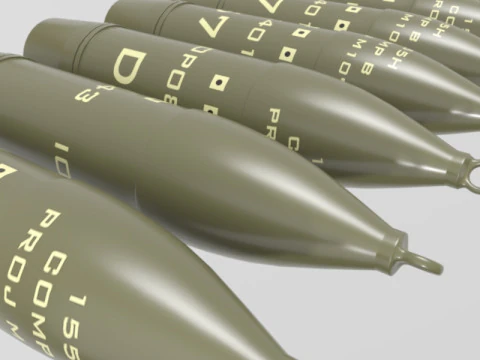 Military Artillery Shells 3D Model