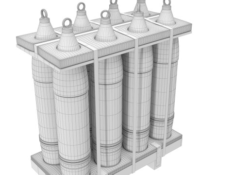 Obus d'artillerie militaire Modèle 3D