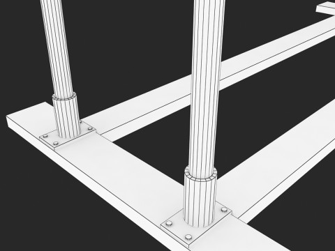 Параллельные брусья 3D Модель