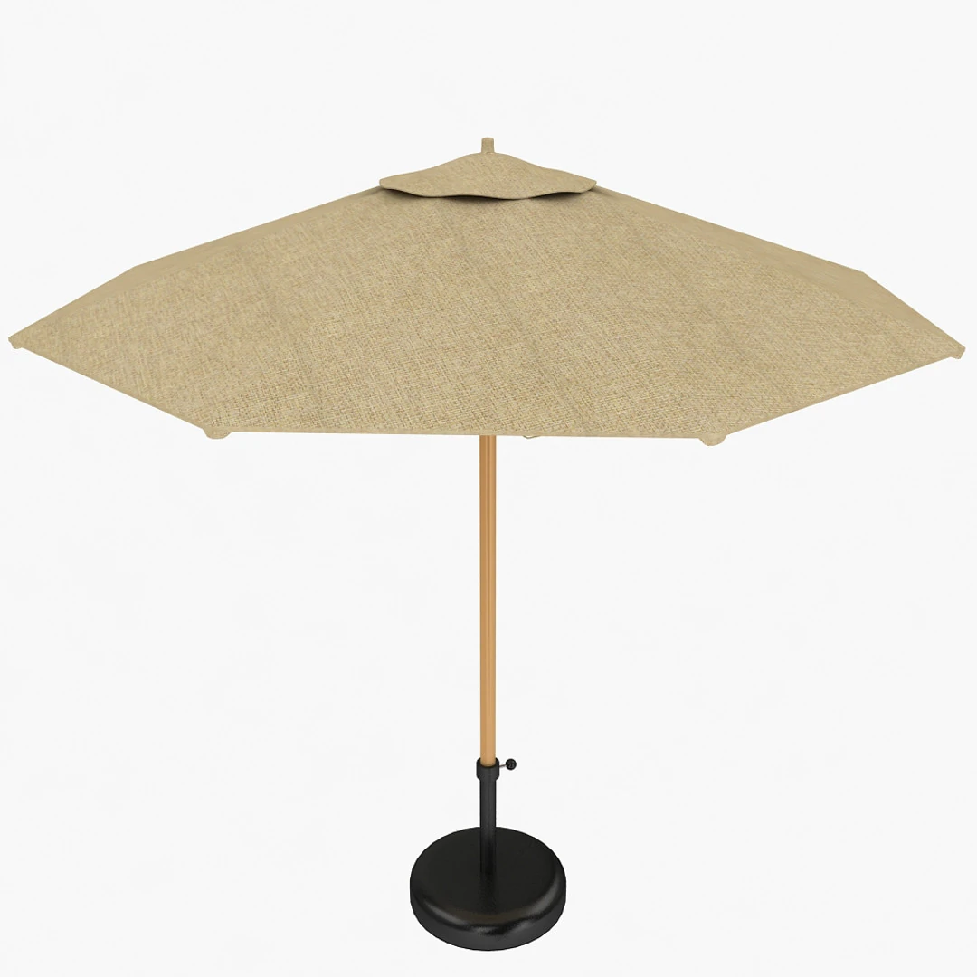 Patio Umbrella 3D Model .c4d .max .obj .3ds .fbx .stl .blend 