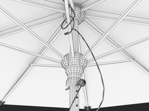 Terrassenschirm 3D Modell