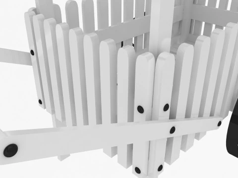 Peddler Flower Cart 3D Model