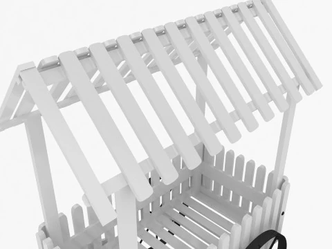Peddler Flower Cart 3D Model