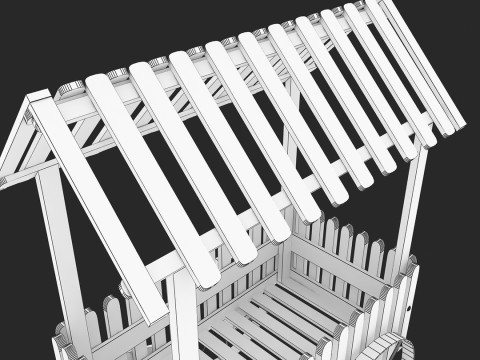 Hausierer Blumenwagen 3D Modell