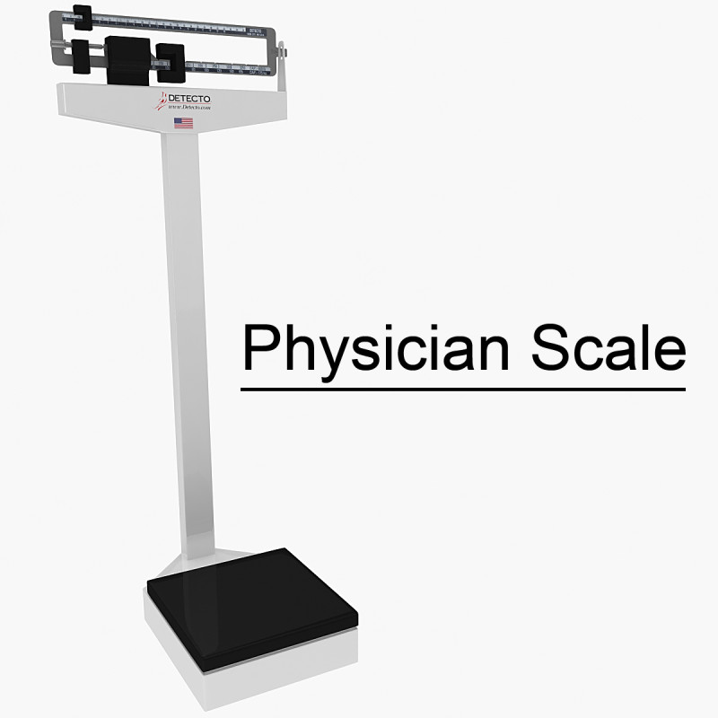 Physician Scale 3D Model .c4d .max .obj .3ds .fbx .stl .blend 