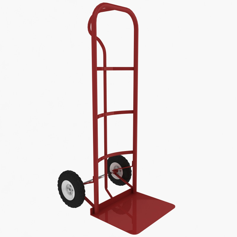 Hand Truck 3D Model .c4d .max .obj .3ds .fbx .stl .blend 