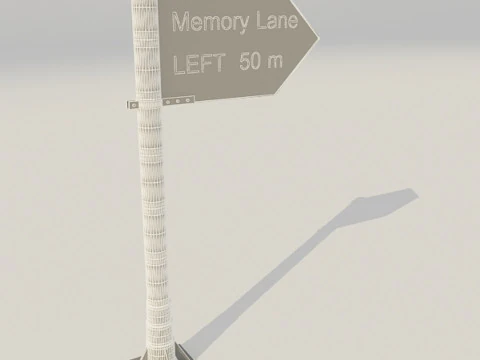 Highway Sign Board 3D Model