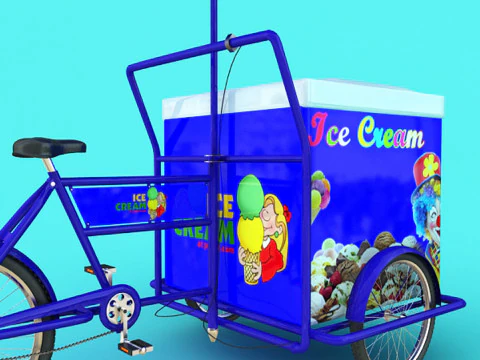 Ice Cream Cart 3D Model