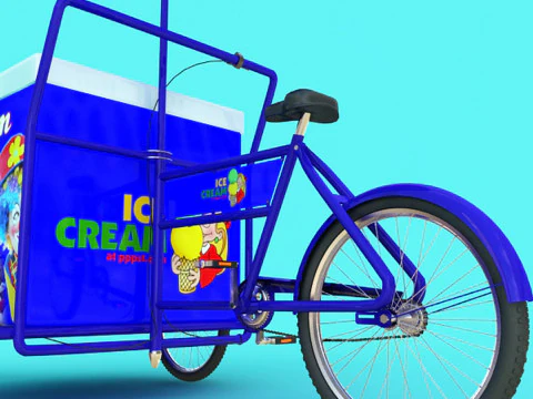 Ice Cream Cart 3D Model
