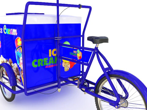 Ice Cream Cart 3D Model