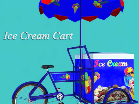 Ice Cream Cart 3D Model