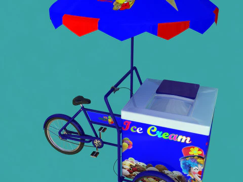 Ice Cream Cart 3D Model