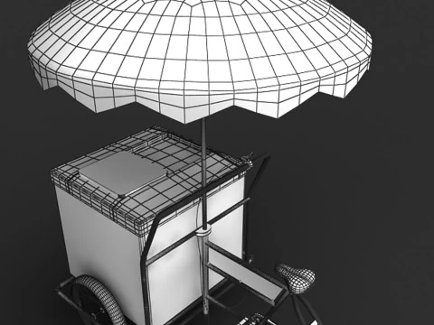 Ice Cream Cart 3D Model
