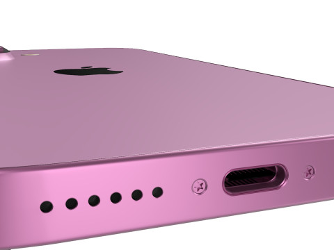 아이폰 16 핑크 3D 모델