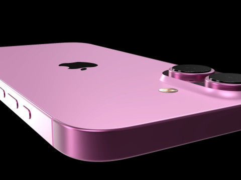 아이폰 16 핑크 3D 모델