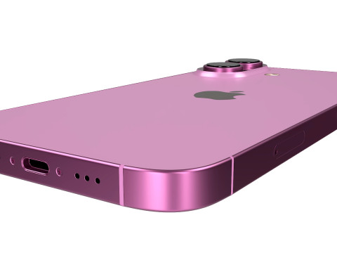 아이폰 16 핑크 3D 모델