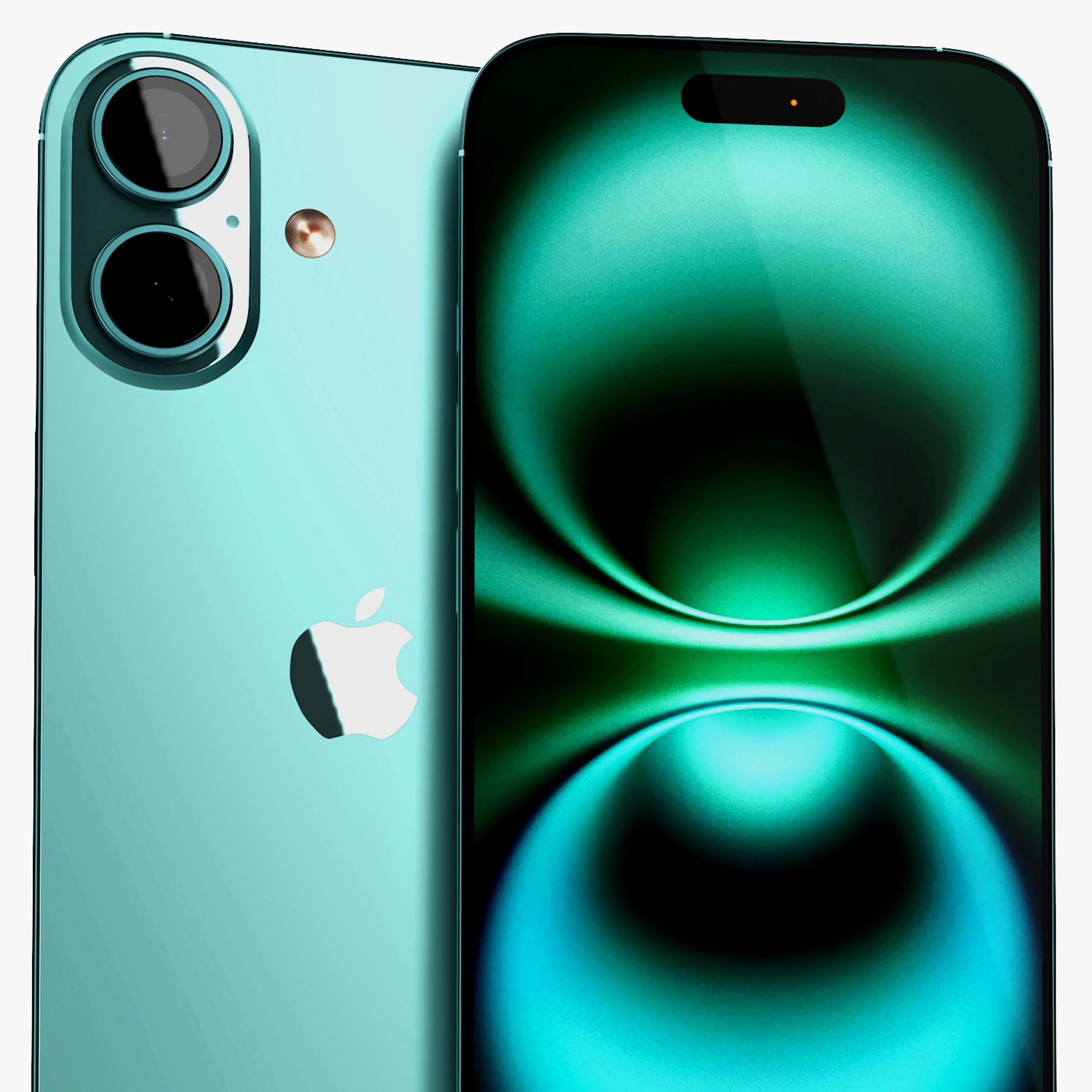 IPhone 16 Teal 3D Model .c4d .max .obj .3ds .fbx .stl .blend