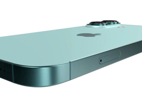 IPhone 16 Teal 3D Model