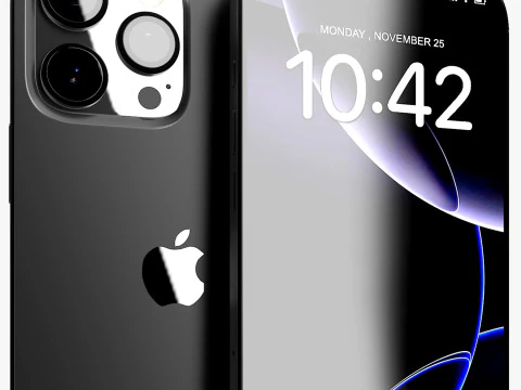 Apple iPhone 16 Pro Max Czarny Tytan Model 3D