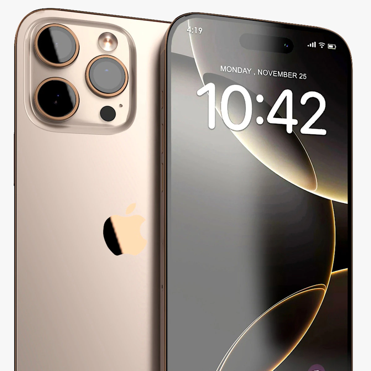 Apple iPhone 16 Pro Desert Titanium 3D Model .c4d .max .obj .3ds .fbx .stl .blend 