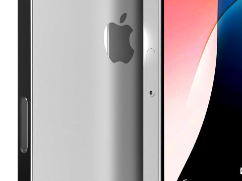 एप्पल आईफोन 16 प्रो मैक्स व्हाइट टाइटेनियम 3D मॉडल