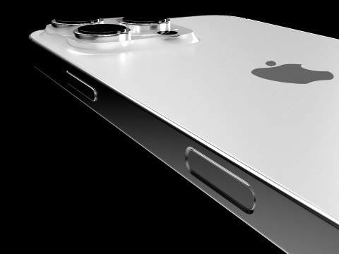 एप्पल आईफोन 16 प्रो मैक्स व्हाइट टाइटेनियम 3D मॉडल