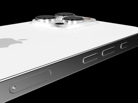 एप्पल आईफोन 16 प्रो मैक्स व्हाइट टाइटेनियम 3D मॉडल