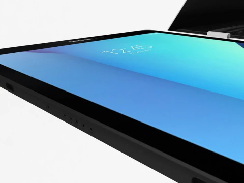 Samsung Galaxy Tab S3 black with S Pen Keyboard 3D Model