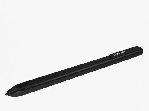 Samsung Galaxy Tab S3 black with S Pen Keyboard 3D Model