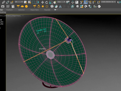 卫星天线 3D 模型