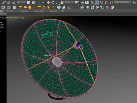 Супутникова антена 3D Модель