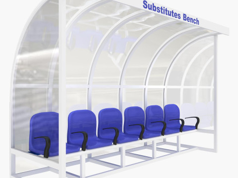 Substitutes Bench 3D Model