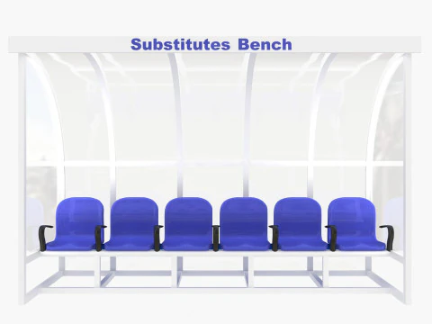 Substitutes Bench 3D Model