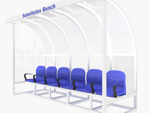 Substitutes Bench 3D Model