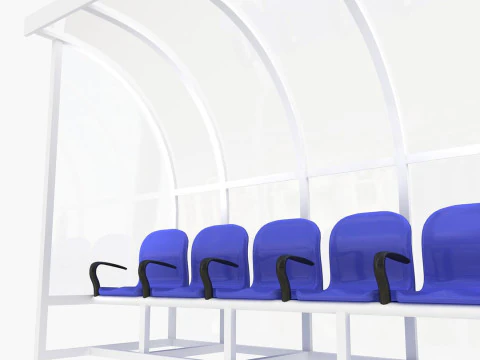 Substitutes Bench 3D Model