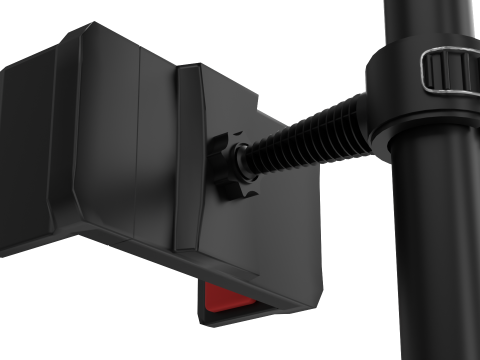 फ्लैश लाइट के साथ कैमरा तिपाई 3D मॉडल