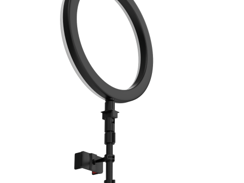 फ्लैश लाइट के साथ कैमरा तिपाई 3D मॉडल