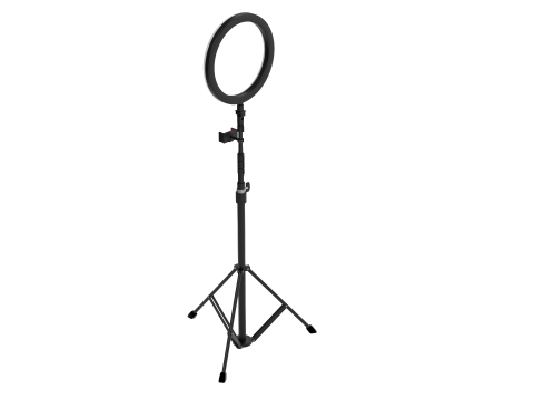 फ्लैश लाइट के साथ कैमरा तिपाई 3D मॉडल