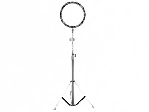 फ्लैश लाइट के साथ कैमरा तिपाई 3D मॉडल