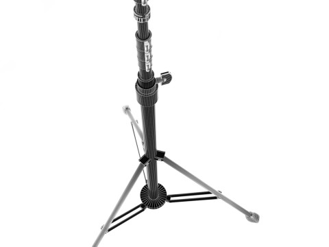 फ्लैश लाइट के साथ कैमरा तिपाई 3D मॉडल