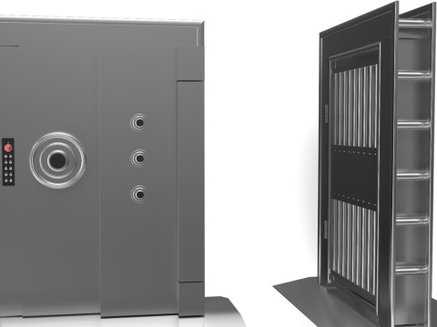 金库室铁门 3D 模型