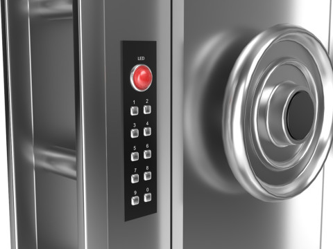 金库室铁门 3D 模型