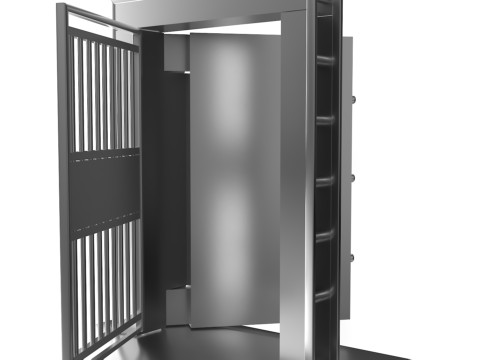 金库室铁门 3D 模型