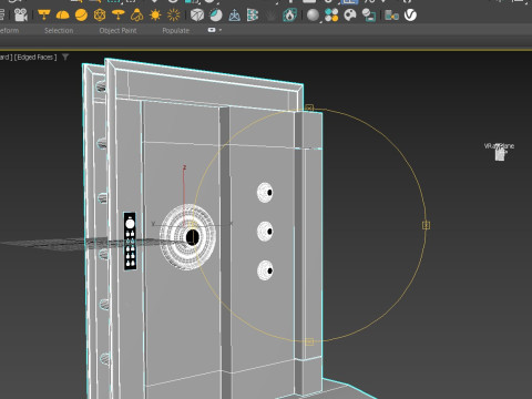 金库室铁门 3D 模型