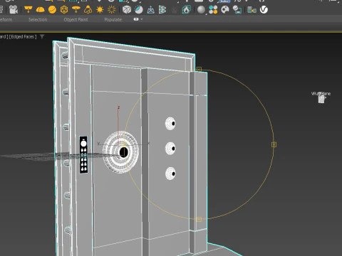 Железная Дверь Комнаты Убежища 3D Модель